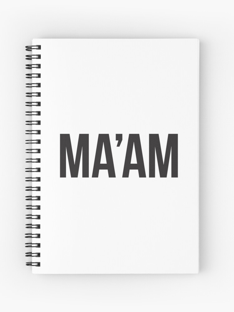 MA'AM – black type