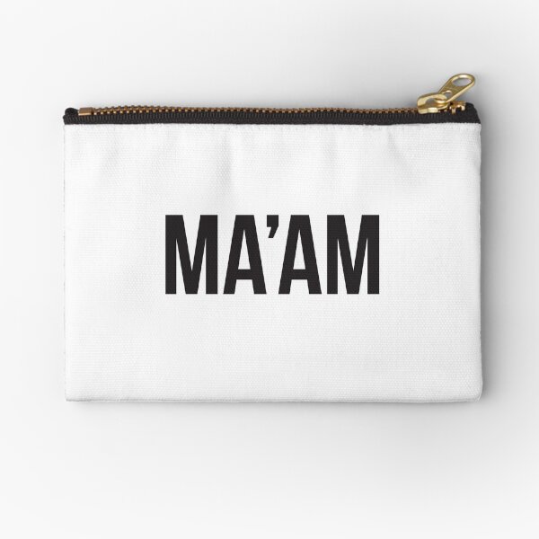MA'AM – black type Zipper Pouch