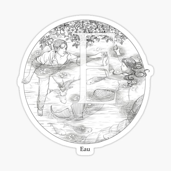 E comme Eau Sticker