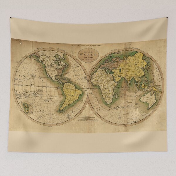 Item preview, Map of the World by Mathew Carey (1795) designed and sold by allhistory.