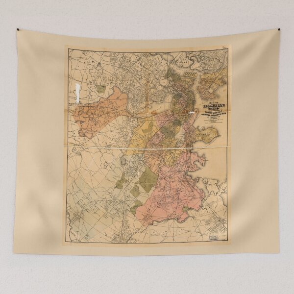 Item preview, Map of Boston Massachusetts (1888) designed and sold by allhistory.