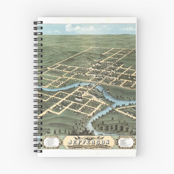Item preview, Bird's eye view of Jefferson Wisconsin (1870) designed and sold by allhistory.
