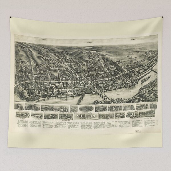 Item preview, Aero view of Shelton, Connecticut (1919) designed and sold by allhistory.