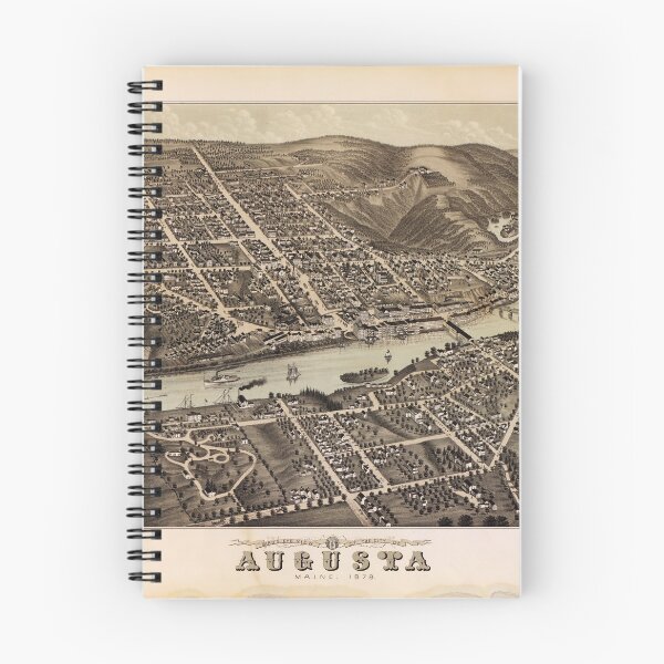 Item preview, Bird's eye view of the city of Augusta, Maine (1878) designed and sold by allhistory.