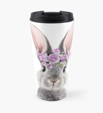 Häschen mit Blumen Thermosbecher
