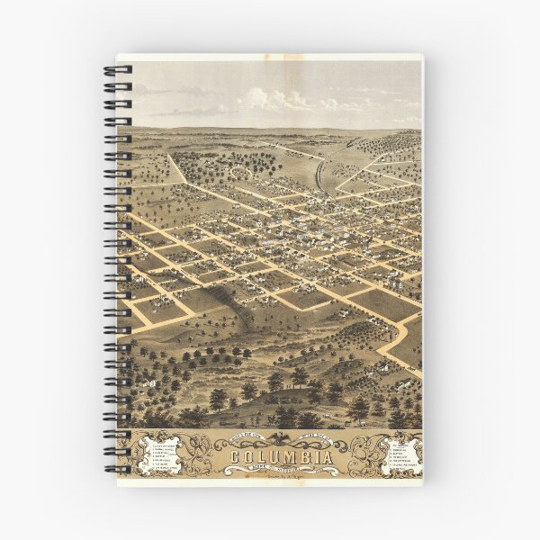 Item preview, Bird's eye view of the city of Columbia, Missouri (1869) designed and sold by allhistory.