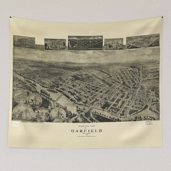 Item preview, Birds eye view of Garfield, New Jersey (1909) designed and sold by allhistory.