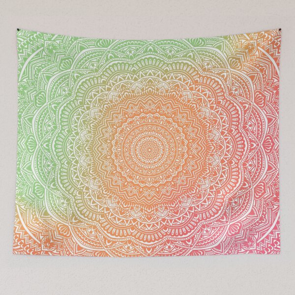 Item preview, Beautiful colorful rainbow mandala Sophisticated ornament orange and green  designed and sold by Maria-So.