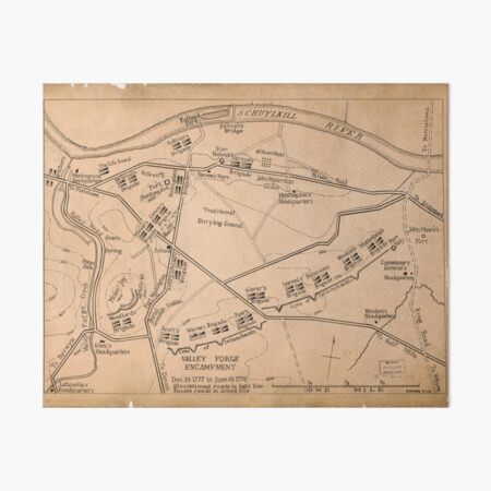 Item preview, Valley Forge Encampment Map, Dec. 19, 1777 - June 18, 1778 designed and sold by allhistory.