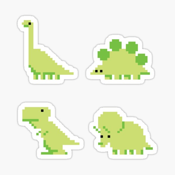 Bit-Dinosaurs Stickers Sticker