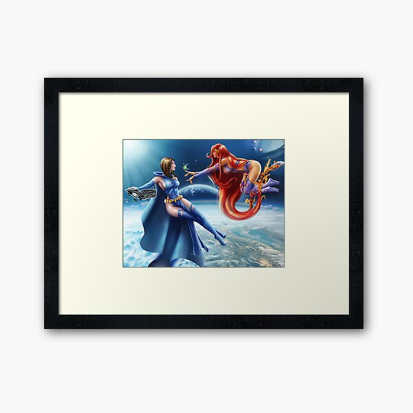 Space Friends Framed Art Print