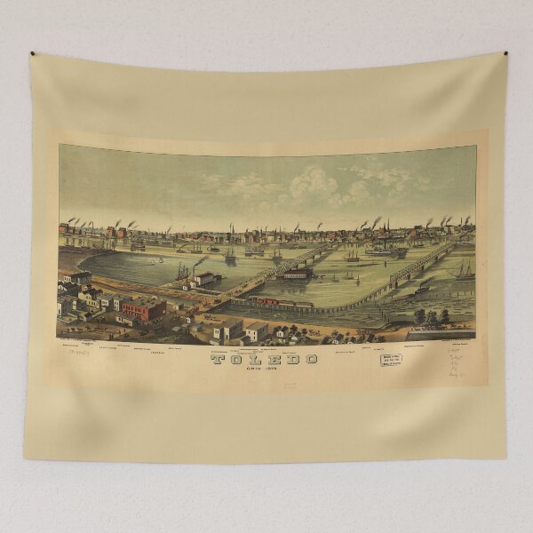 Item preview, Aerial View of Toledo, Ohio (1876) designed and sold by allhistory.