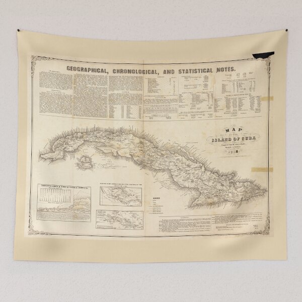 Item preview, Map of the Island of Cuba (1855) designed and sold by allhistory.