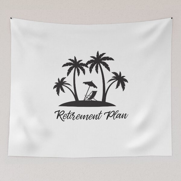 Item preview, My Retirement Plan with Palm Trees, Beach and a Beach Chair with Umbrella designed and sold by Coastal-Designs.