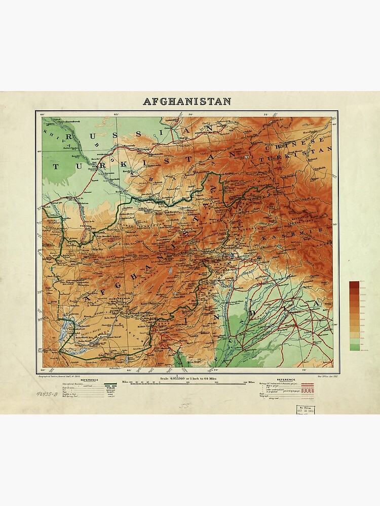 Wall Décor Afghanistan gifts old Afghanistan map Afghan decor Afghanistan wall art Afghanistan