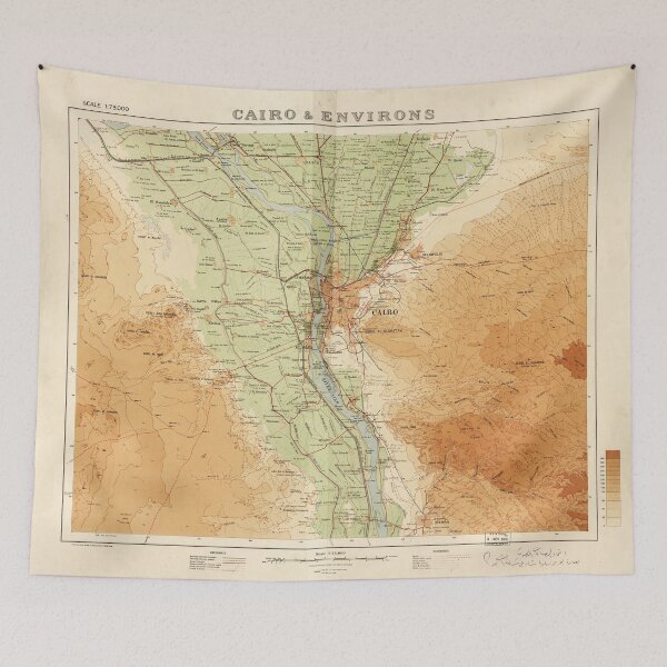 Item preview, Cairo & Environs, Map of Egypt (1925) designed and sold by allhistory.