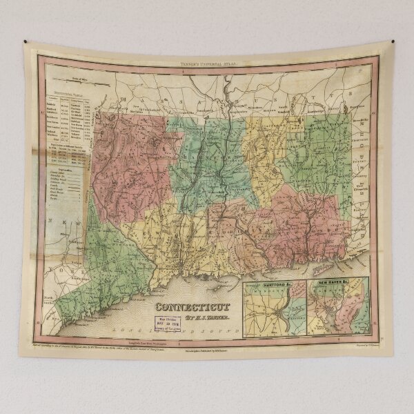 Item preview, Map of Connecticut (1834) designed and sold by allhistory.