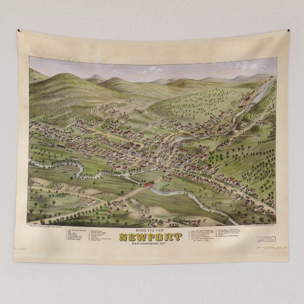 Item preview, Bird's eye view of Newport, New Hampshire (1877) designed and sold by allhistory.
