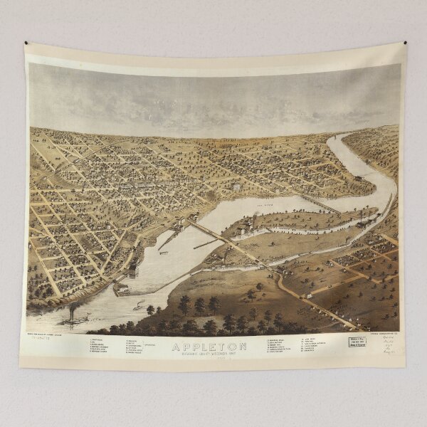 Item preview, Aerial View of Appleton, Outagame County, Wisconsin (1867) designed and sold by allhistory.