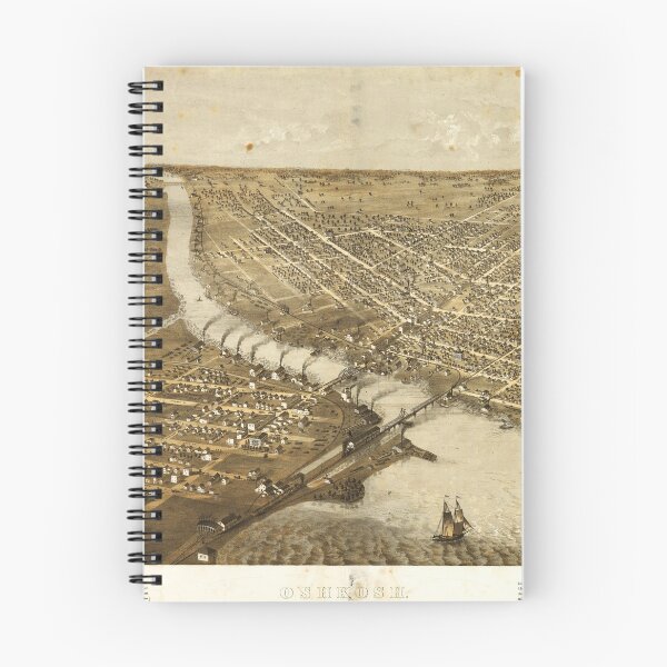 Item preview, Aerial View of Oshkosh, Winebago County, Wisconsin (1867) designed and sold by allhistory.