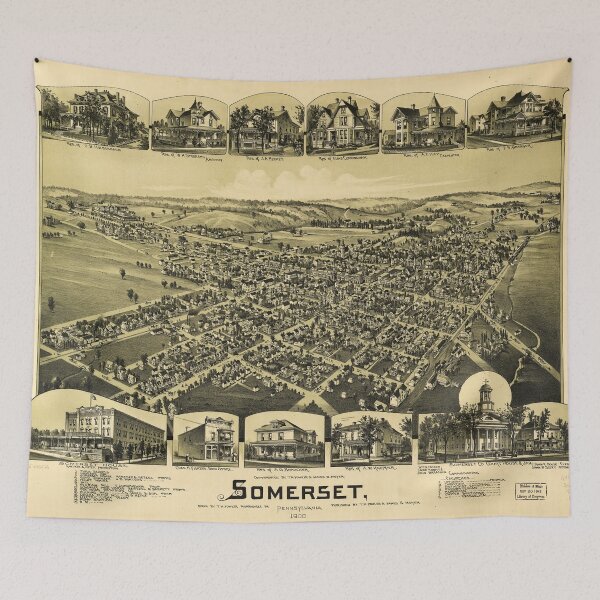 Artikelvorschau, Luftaufnahme von Somerset, Pennsylvania (1900) entworfen und verkauft von allhistory.