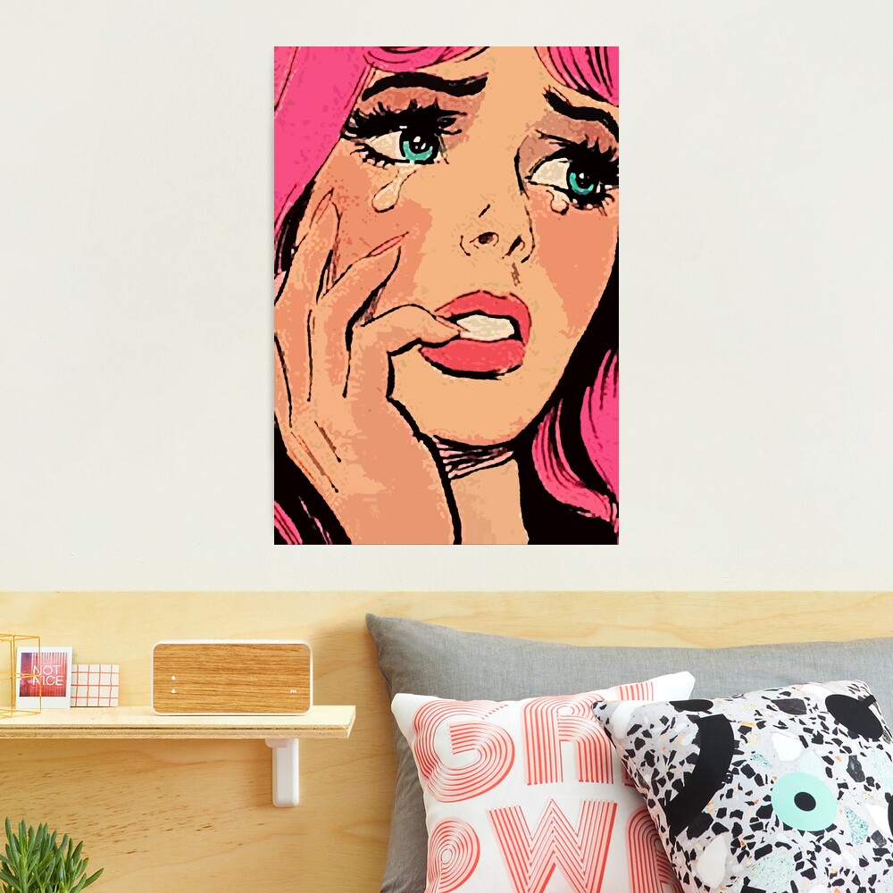 Hip Teen Girl Model Pink Hair Grin UHD Throw Pillow by Art Twister