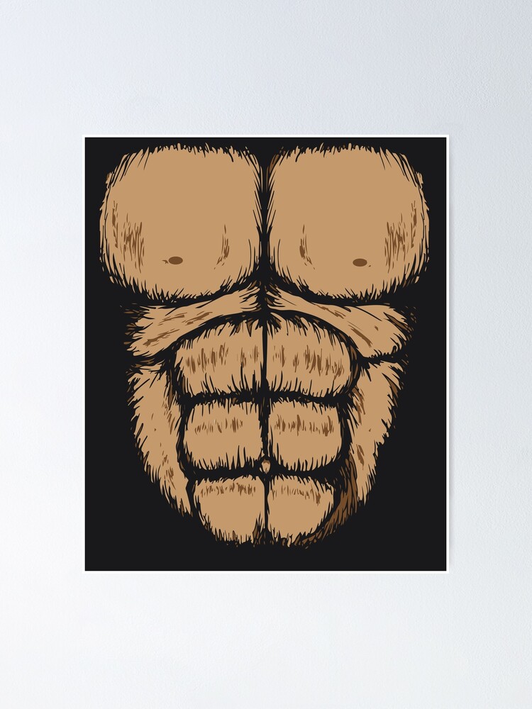 Premium Vector  Funny monkey gorilla chest halloween costume