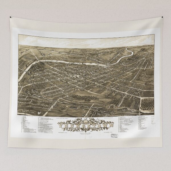 Item preview, Panoramic View of Youngstown, Ohio (1882) designed and sold by allhistory.