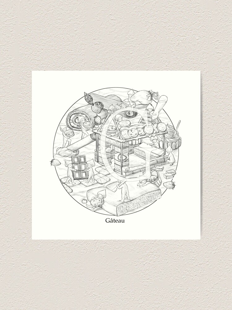 G Comme Gateau Art Print By Kumiyonoe Redbubble