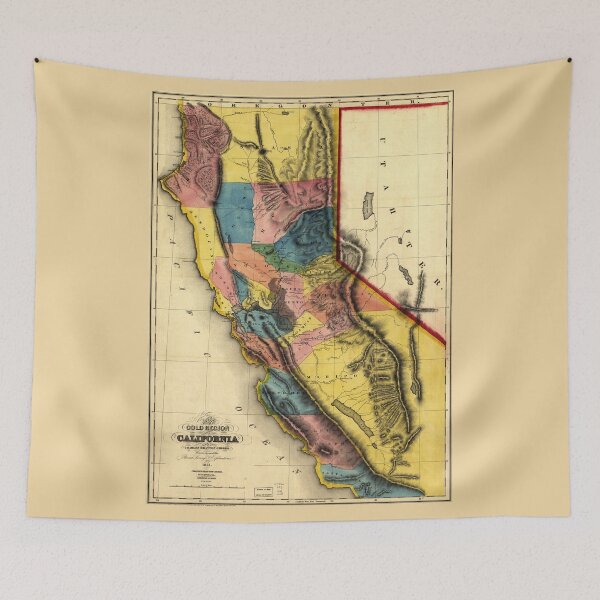 Item preview, Map of the Gold Region in California (1851) designed and sold by allhistory.