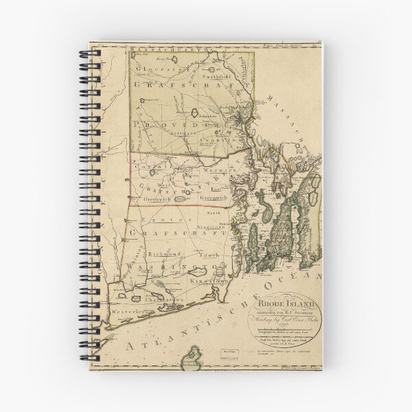 Item preview, Map of Rhode Island by Carl Ernst Bohn (1797) designed and sold by allhistory.