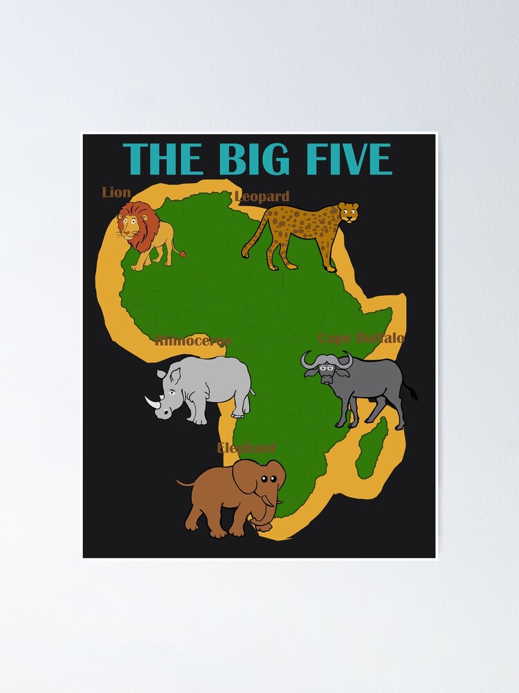 Africa The Big Five Animals Design | Kids Toddler BIG 5 Africa The Big Five Animals Design | Kids Toddler BIG 5