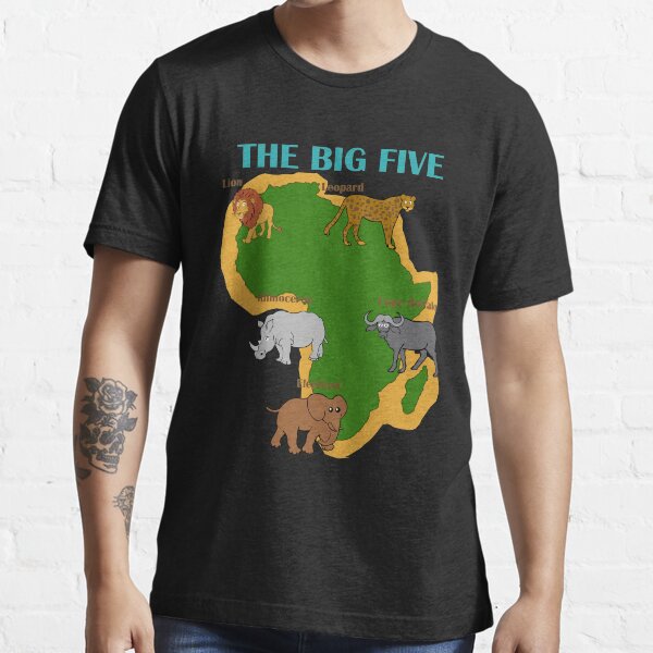 "Africa The Big Five Animals Design | Kids Toddler BIG 5" T-shirt for