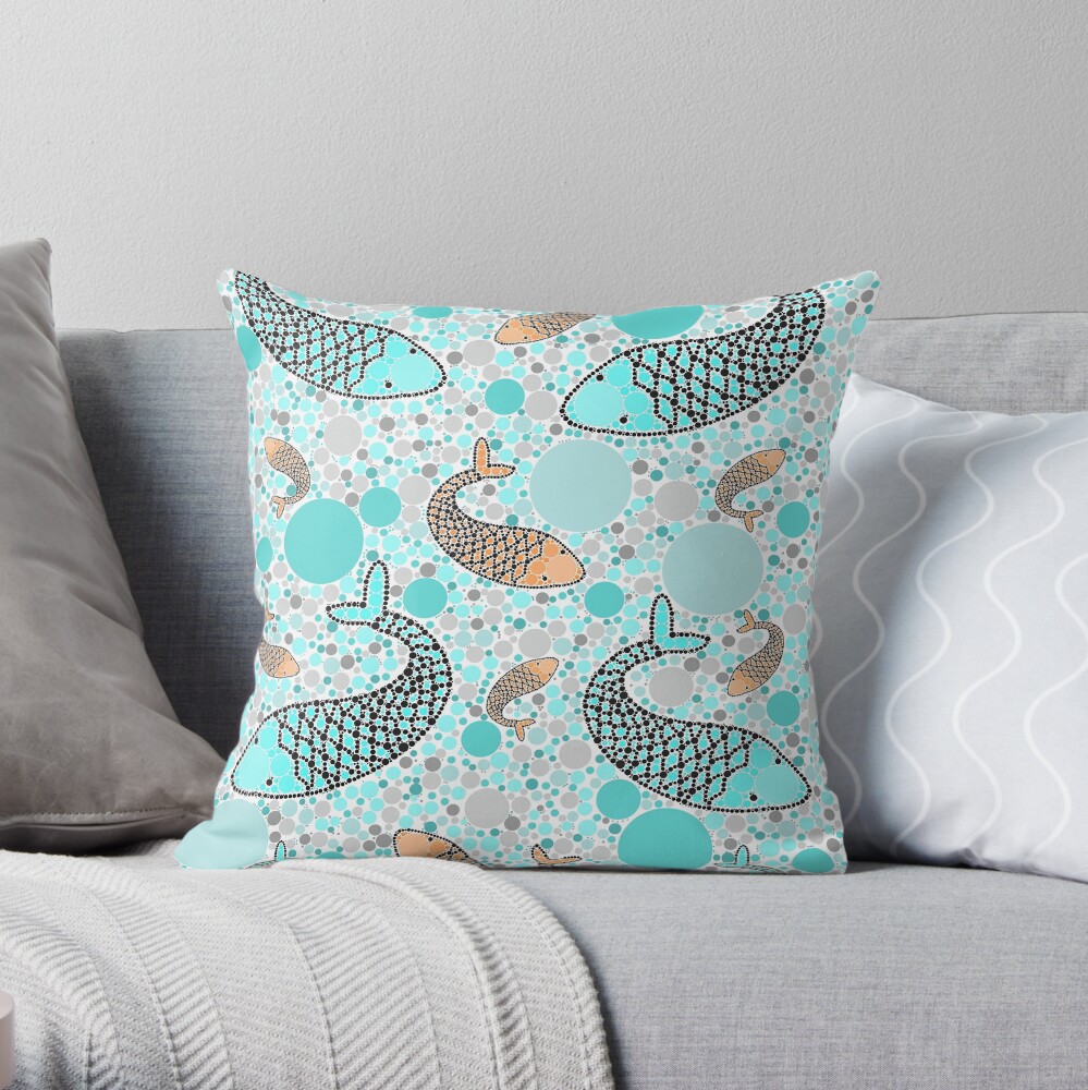 Koi Throw Pillow