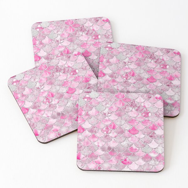 Item preview, Pink watercolor and glitter mermaid scales designed and sold by UtArt.