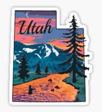 Vintage Fish Utah State Map UT Fly Fishing Sticker