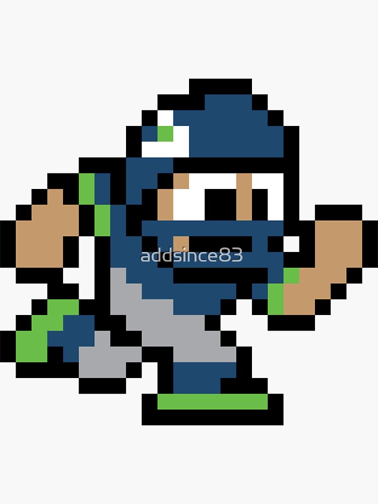 Seattle Seahawks 8 bit Tecmo Bowl Logo Vinyl Decal Sticker 10 sizes!!! 