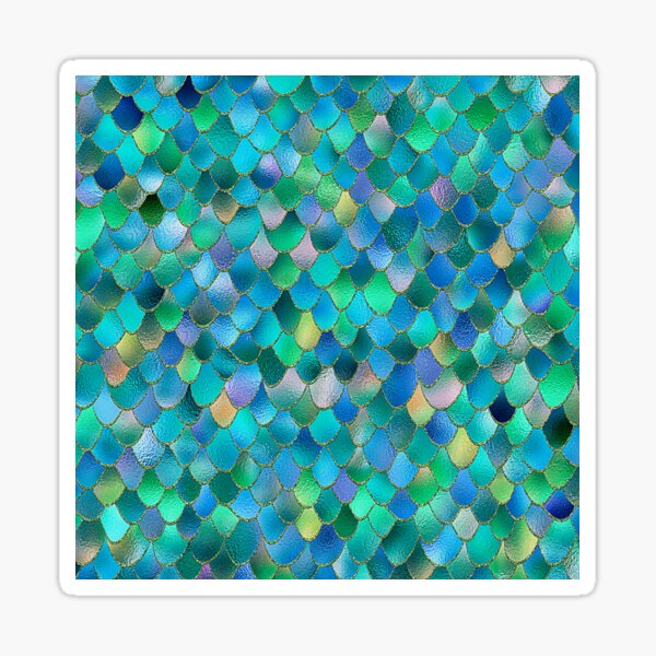 Item preview, Evening Ocean Blue Mermaid Glitter Scales designed and sold by UtArt.