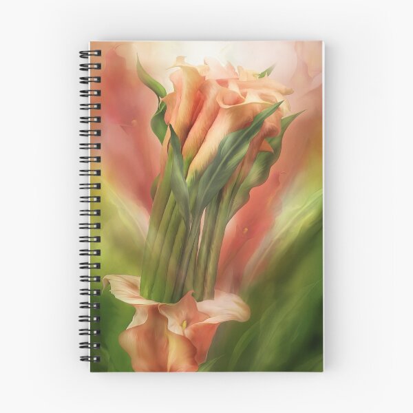 Item preview, Peach Callas In Calla Vase designed and sold by Carol  Cavalaris.