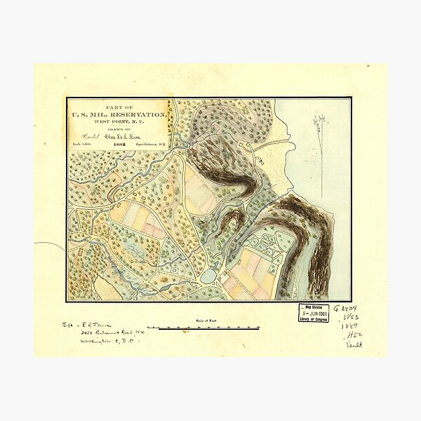 Item preview, Part of U.S. Military Reservation, West Point, New York (1889) designed and sold by allhistory.