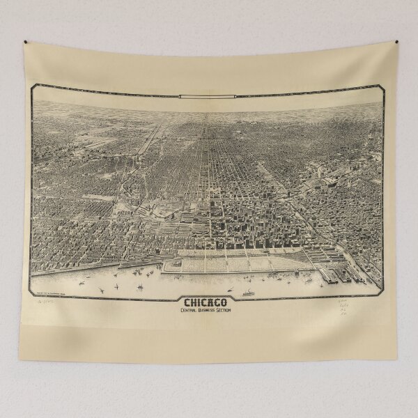 Item preview, Aerial View of Chicago, Illinois Central Business Section (1916) designed and sold by allhistory.