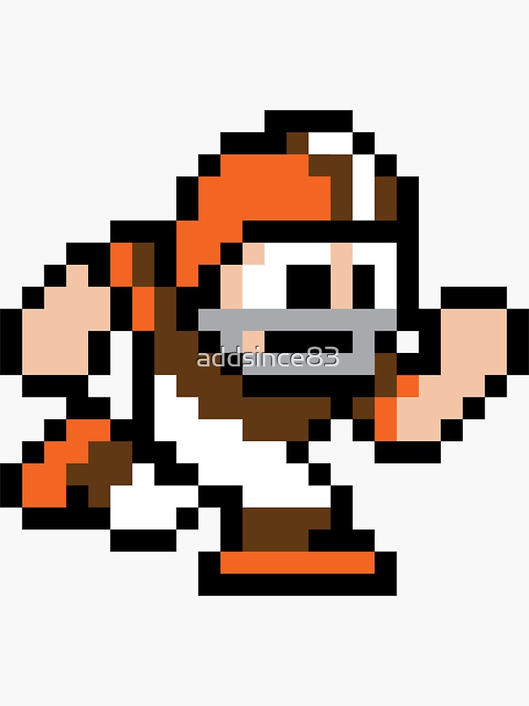 8-Bit Player - Cleveland Browns Throwback' Sticker for Sale by