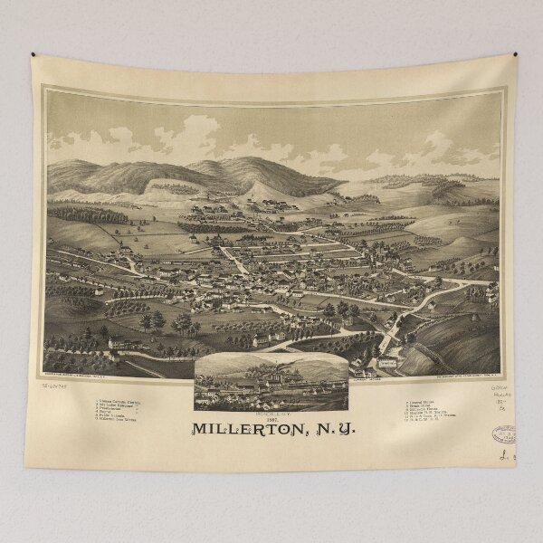 Item preview, Aerial View of Millerton, New York (1887) designed and sold by allhistory.