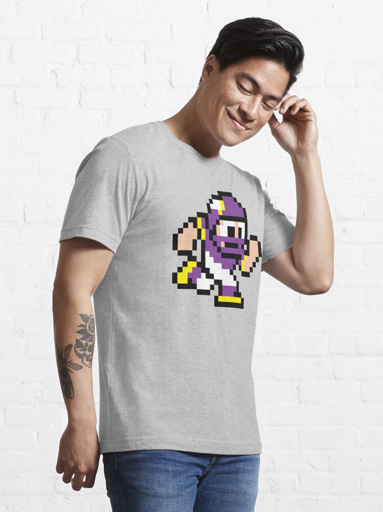 Minnesota Vikings NFL Football Player 8-bit Tecmo Super Bowl Nintendo T- Shirt