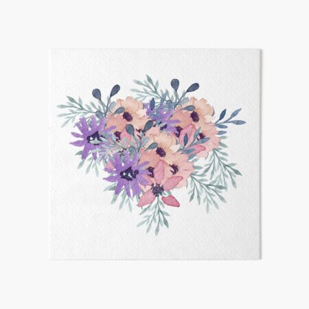 Floral Heart Art Board Print