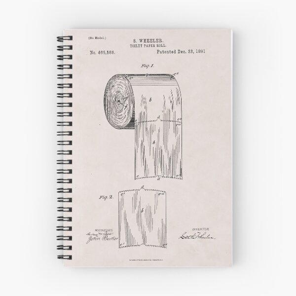 Item preview, Original Toilet Paper U.S. Patent No. 465,588 by Seth Wheeler (Dec. 22, 1891) designed and sold by allhistory.