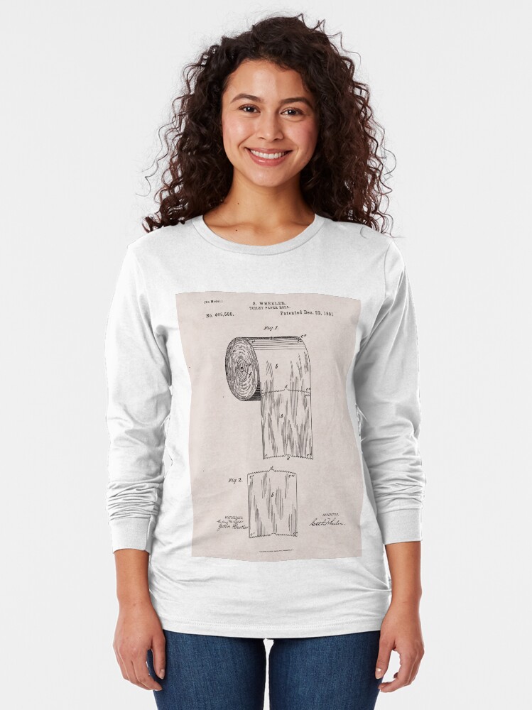 "Original Toilet Paper U.S. Patent No. 465,588 by Seth Wheeler (Dec. 22, 1891)" Tshirt by
