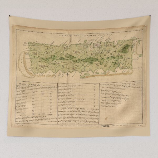Item preview, Map of Porto Rico circa 1760 (Puerto Rico) designed and sold by allhistory.