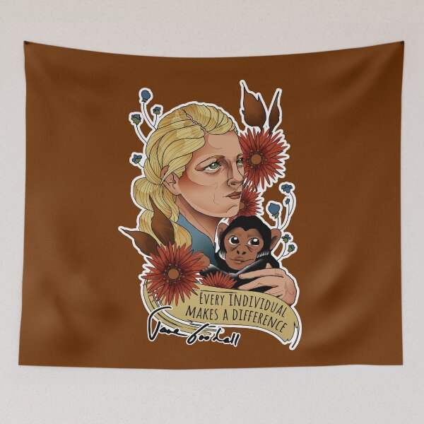 Item preview, Jane Goodall designed and sold by Shecience.