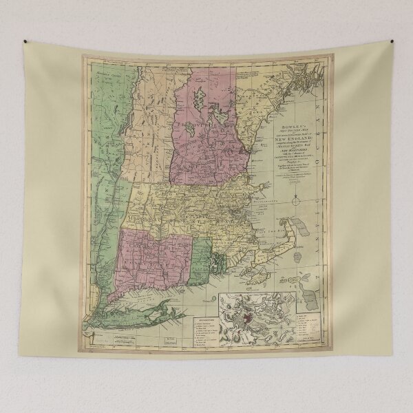Item preview, Old Map of New England (circa 1780) designed and sold by allhistory.